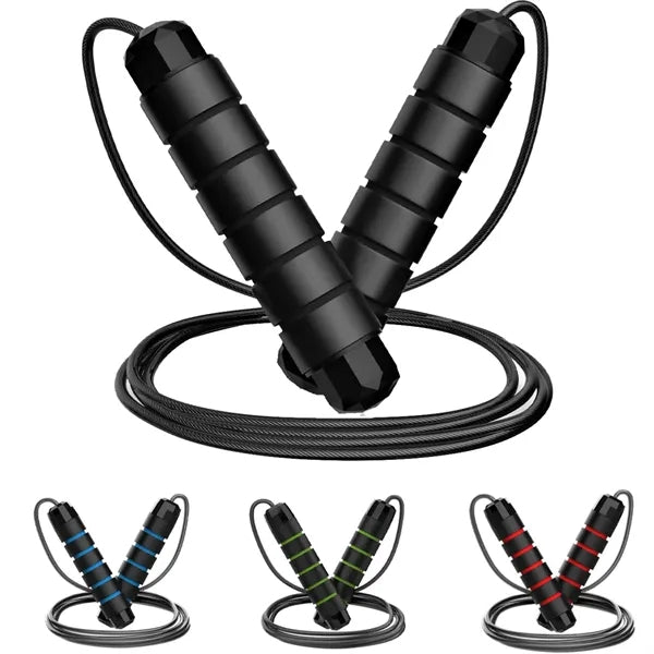Adjustable Steel Skipping Rope with Foam Handles