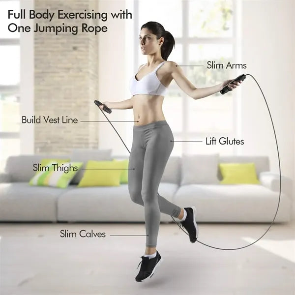 Adjustable Steel Skipping Rope with Foam Handles