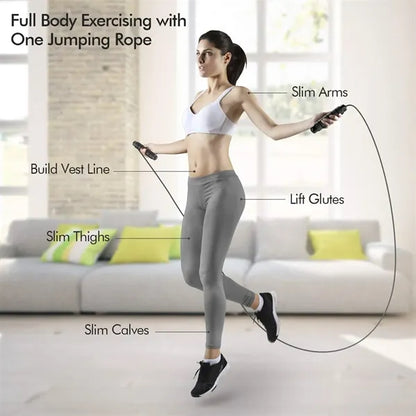 Adjustable Steel Skipping Rope with Foam Handles
