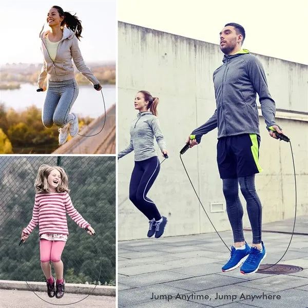 Adjustable Steel Skipping Rope with Foam Handles