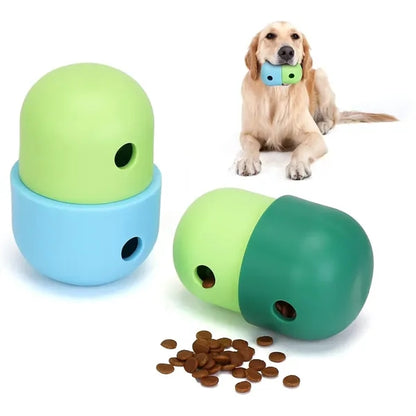Dog Leaky Eating Ball Silicone Nibbling Bowl