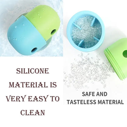 Dog Leaky Eating Ball Silicone Nibbling Bowl