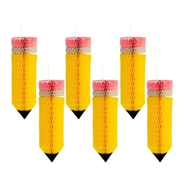 Hanging Pencil Lanterns Honeycombs Decorations