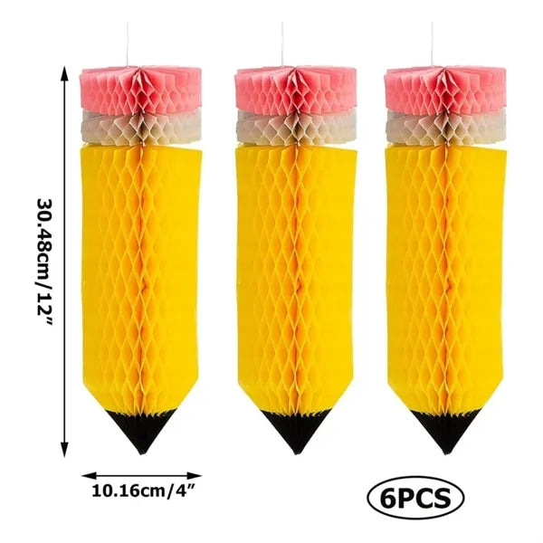 Hanging Pencil Lanterns Honeycombs Decorations