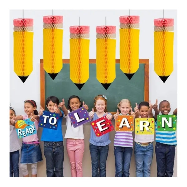 Hanging Pencil Lanterns Honeycombs Decorations