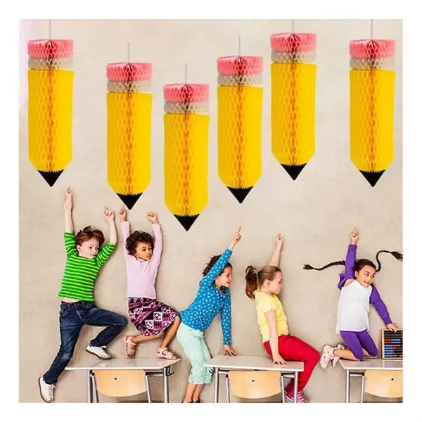 Hanging Pencil Lanterns Honeycombs Decorations