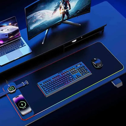 3-In-1 RGB Magnetic wireless Mousepad