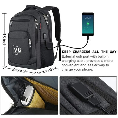 Laptops Backpack with USB Charging Port for Travel & Busines