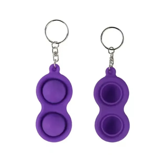 Mini Pop-It Fidget Keychain w/ Imprinted Tag