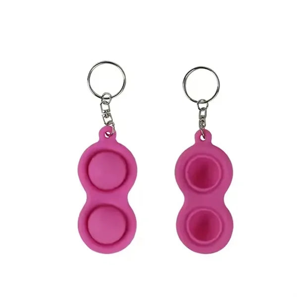 Mini Pop-It Fidget Keychain w/ Imprinted Tag