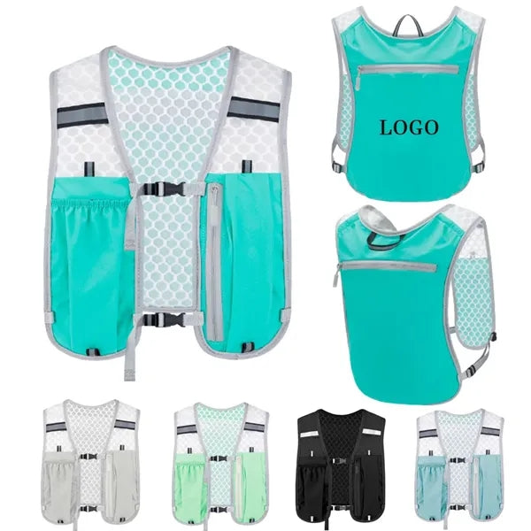 Polyester Lightweight Outdoor Vest Bag With Strip