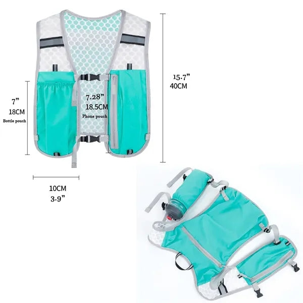 Polyester Lightweight Outdoor Vest Bag With Strip