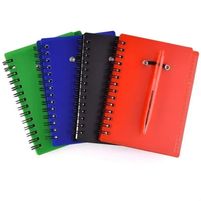 Pocket Spiral Ruler Notebook With Sticky Notes & Pen