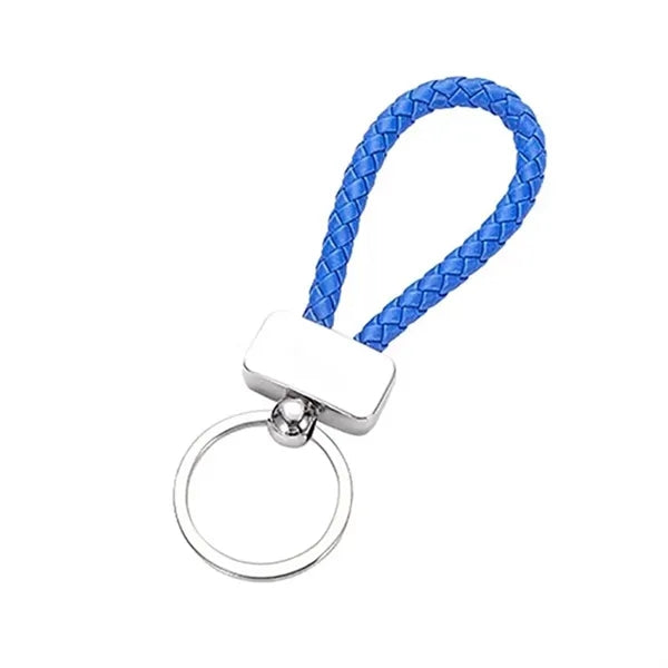 Braided PU Leather Keychain