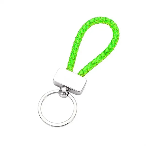 Braided PU Leather Keychain