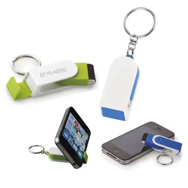 2-In-1 Practical Screen Cleaner and Phone Stand Keychain