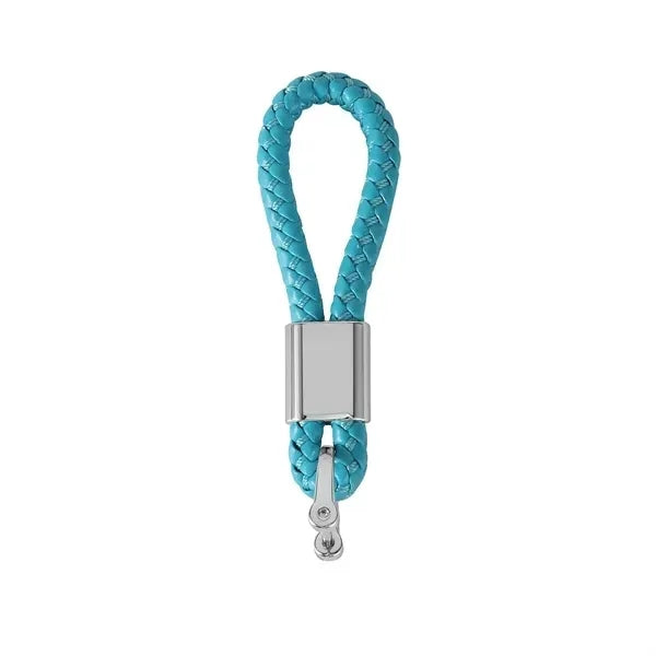 Leather Rope Weaving Keychain For Car