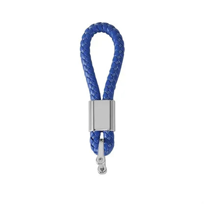 Leather Rope Weaving Keychain For Car