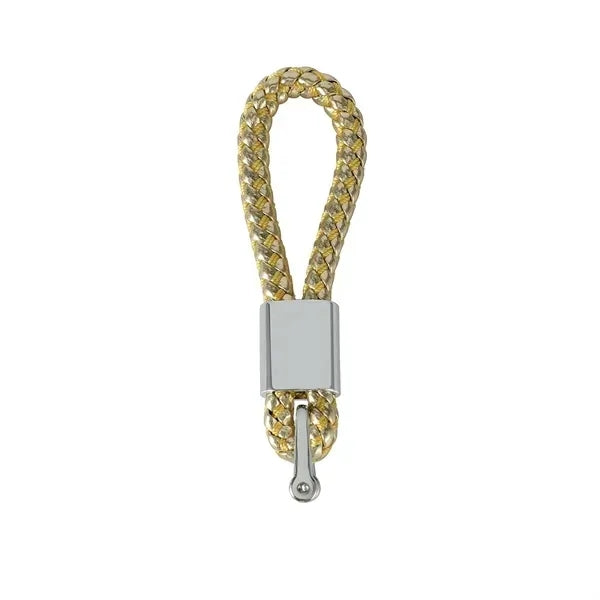 Leather Rope Weaving Keychain For Car