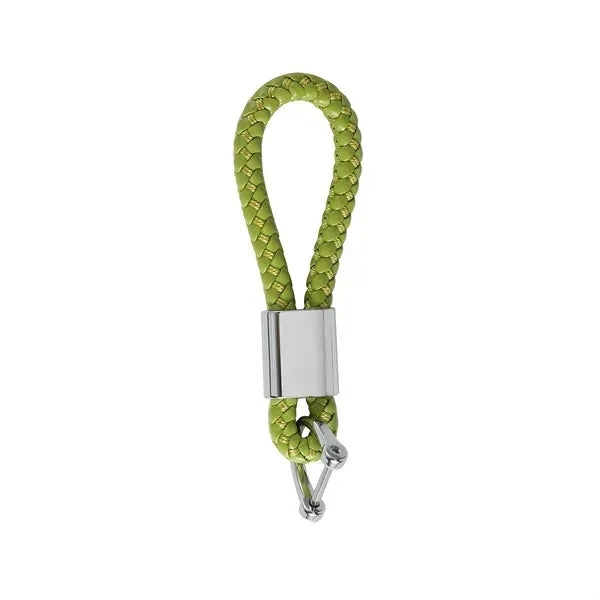 Leather Rope Weaving Keychain For Car