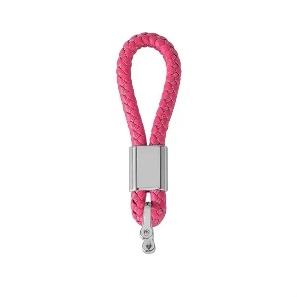Leather Rope Weaving Keychain For Car