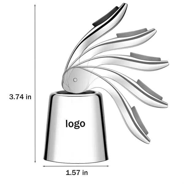 Stainless Steel Wine Bottle Stopper with Silicone Seal