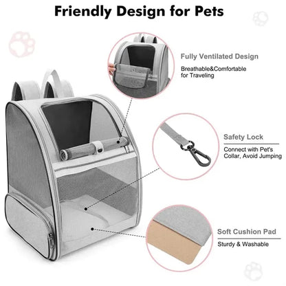 Double Shoulder Breathable Cat Travel Backpack