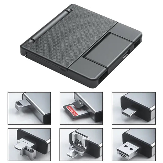 7 in 1 Multifunctional OTG Card Reader Storage Box