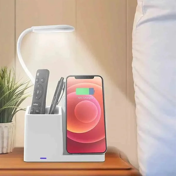 Desk Light with Pen Holder &Wireless Charger