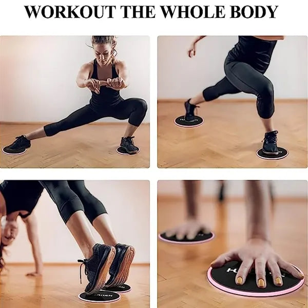 Exercise Core Sliders: Dual-Sided Gliding Discs for Workout