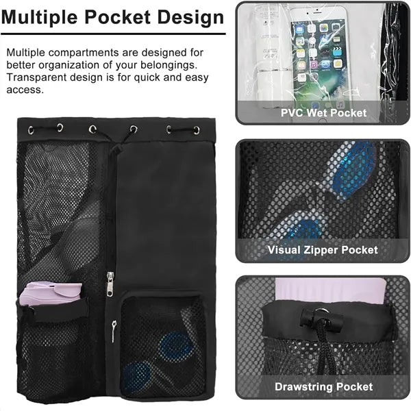 Waterproof Mesh Beach Swimming Gym Backpack
