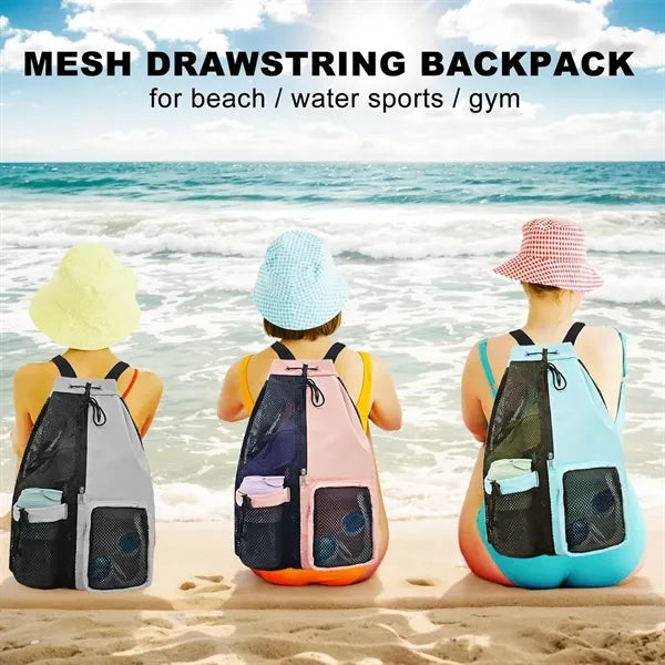 Waterproof Mesh Beach Swimming Gym Backpack