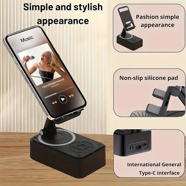 5 in 1 Phone Holder Wireless Bluetooth Speaker with Ambient