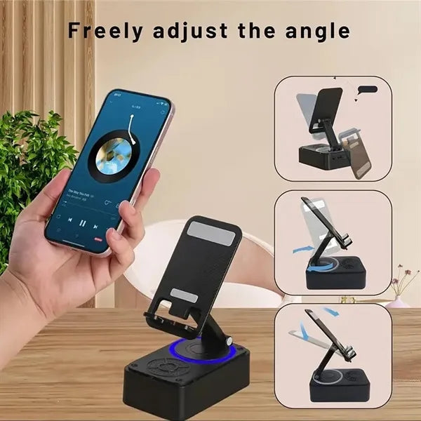 5 in 1 Phone Holder Wireless Bluetooth Speaker with Ambient