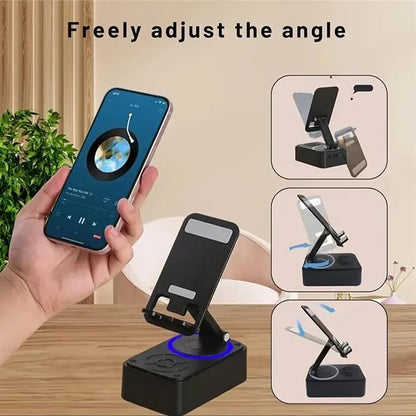 5 in 1 Phone Holder Wireless Bluetooth Speaker with Ambient