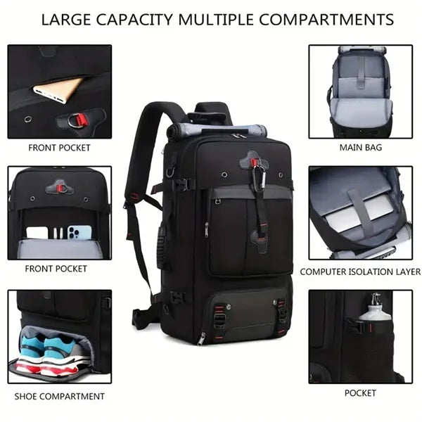 Travel Backpack for Men and Women with Shoe Compartment