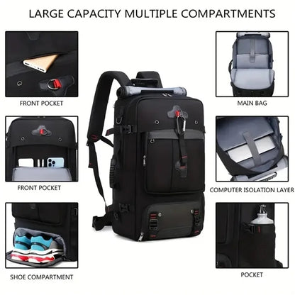 Travel Backpack for Men and Women with Shoe Compartment