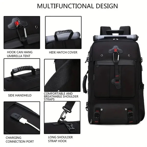 Travel Backpack for Men and Women with Shoe Compartment