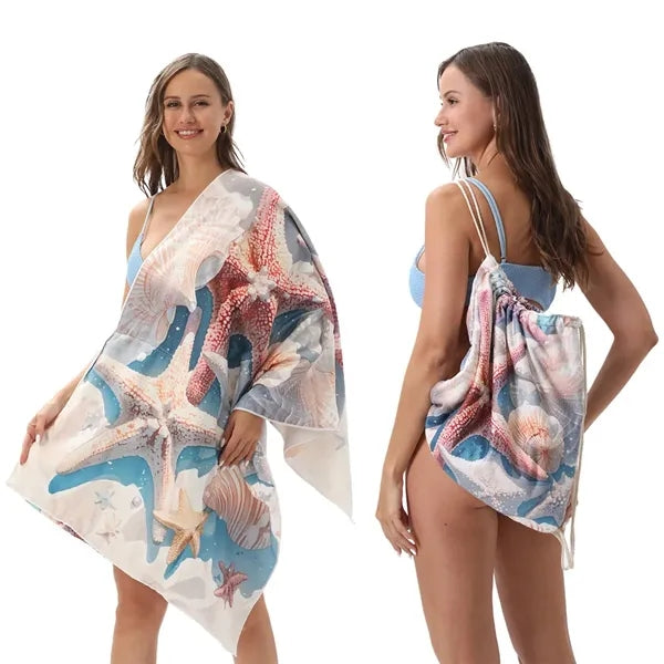 27.5" x 55" Microfiber Towel & Drawstring Bag