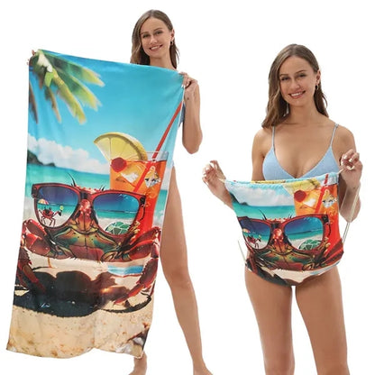 27.5" x 55" Microfiber Towel & Drawstring Bag