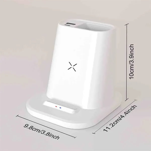 Wireless Charging Station With Pen Holder