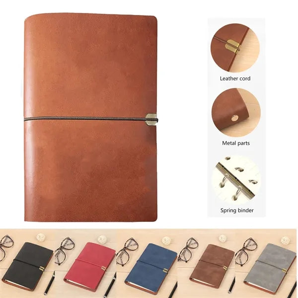 Vintage Lace Up A6 A5 B5 Soft Leather Live Leaf Notebook