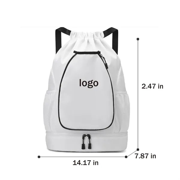 Large Capacity Sports Drawstring Bag Tennis Backpack