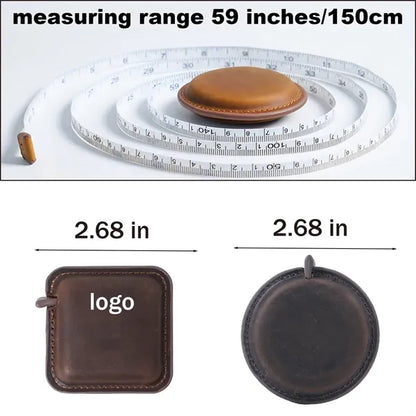 Vintage 59 in Dual Scale Mini Leather Tape Measure