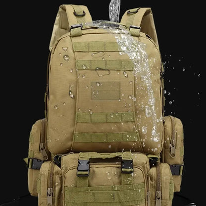 55L Tactical Military Backpack with Detachable Pouches