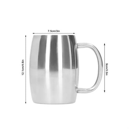 16Oz. Stainless Steel Beer Mug with Handle