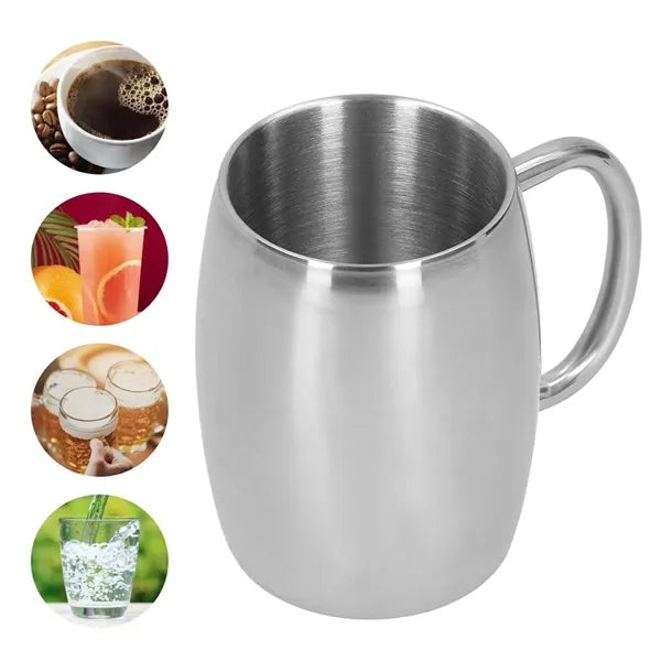 16Oz. Stainless Steel Beer Mug with Handle