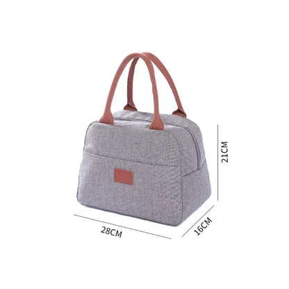 8L Insulated Lunch Tote Bag with Handle Pouch