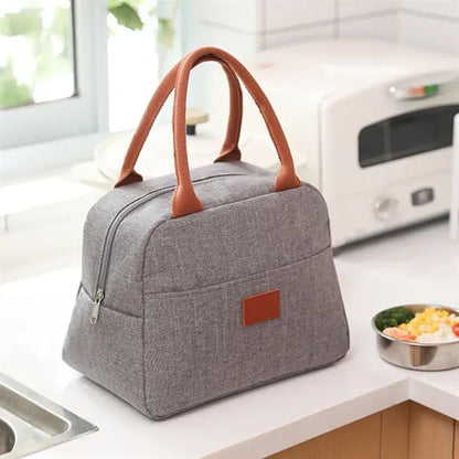 8L Insulated Lunch Tote Bag with Handle Pouch