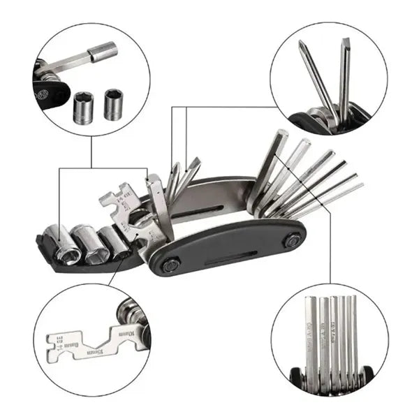 16 in 1 Bike Multitool Fold Bicycle Tool Kit